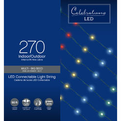 CELEBRATIONS 9046318 90 ft. LED Multi Colored Multi Function Light Set, 270 Count