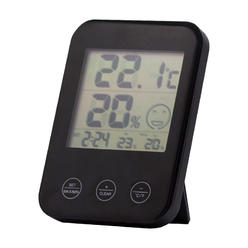 Taylor Precision Products 1744BK Indoor comfort Station Digital Thermometer and Hygrometer, Black