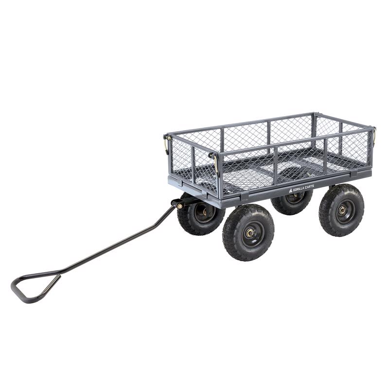 Tricam Gor610 Gorilla Carts Steel Utility Cart 600 Lb Capacity Tricam Gor610 Gorilla Carts Steel, Steel Utility Flat Garden Wagon