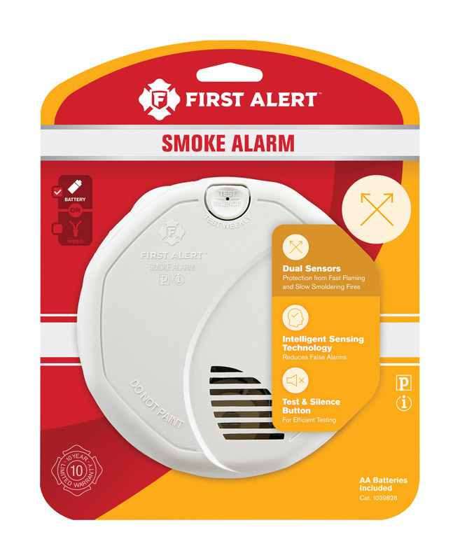 First Alert Battery Powered Ionization Photoelectric Dual Sensor Smoke Detector Dual Sensor Smoke Detector, Dual Sensor Smoke Alarm With Carbon Monoxide