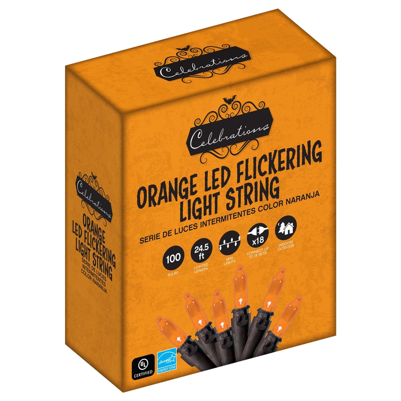 Celebrations Led String Lights Celebrations Led String Lights, Flickering Orange Led String Lights