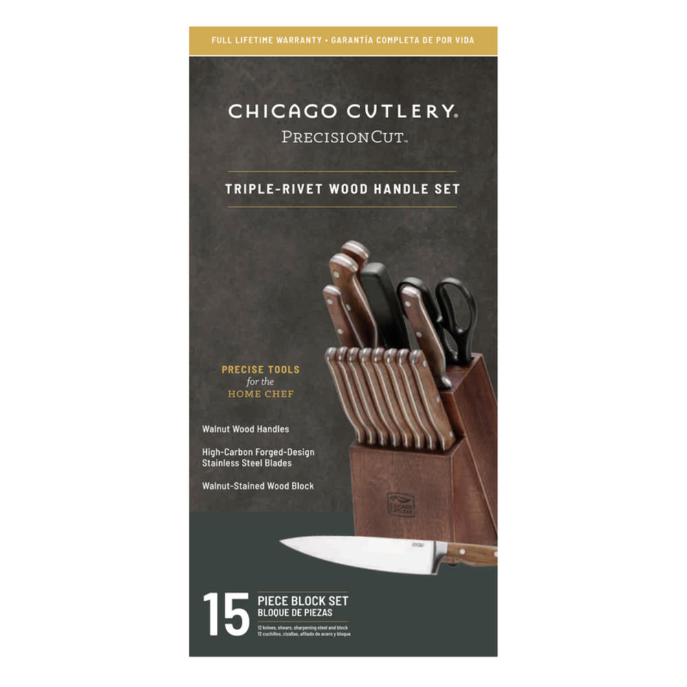 Chicago Cutlery Stainless Steel Block Knife Set 15 pc
