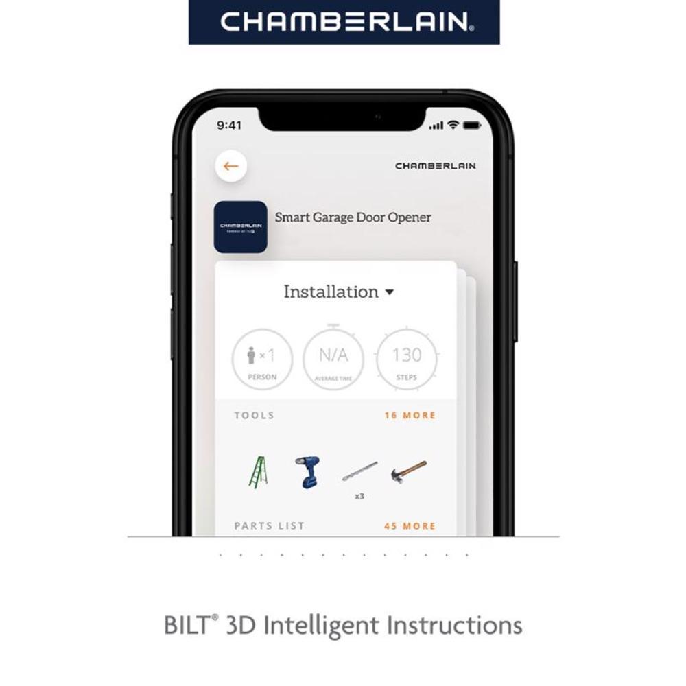 Chamberlain Secure View 1.25 HP Belt Drive WiFi Compatible Smart-Enabled Garage Door Opener