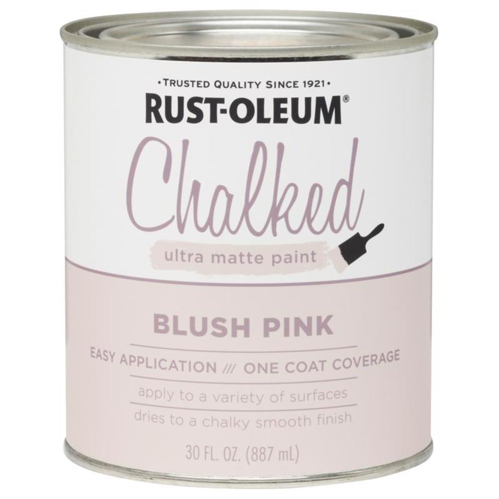 Rust-Oleum Chalked Ultra Matte Blush Pink Water-Based Acrylic Chalk Paint 30 oz