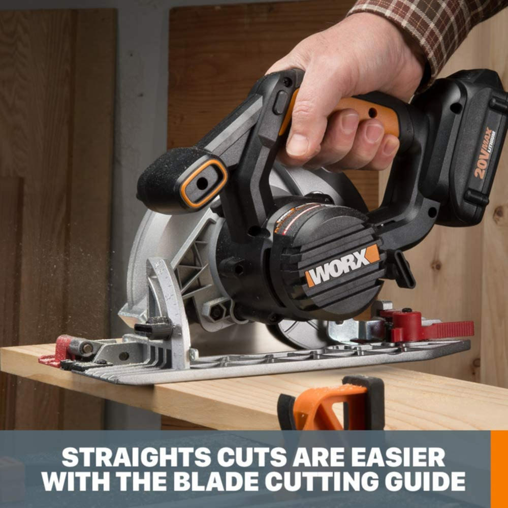 Worx 20V MAX 6-1/2 in. Cordless Brushless Circular Saw Kit (Battery & Charger)