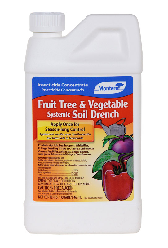 Monterey Fruit Tree & Vegetable Soil Drench Insect Killer Liquid Concentrate 32 oz