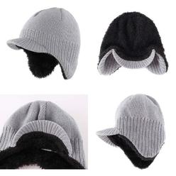 Carhartt A164 Winter Knit Hat With Visor Navy