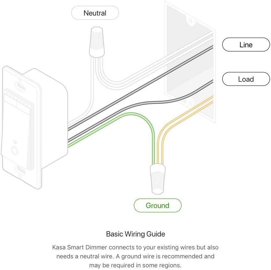 Kasa Smart Dimmer Switch By Tp Link Single Pole Needs Neutral Wire Wifi Light