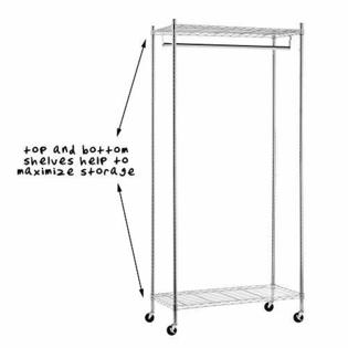 honey gar garment rolling rack duty chrome heavy zoom