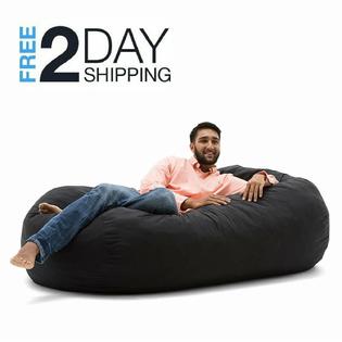 big joe love sac adult bean bag chair fuf huge 6' media