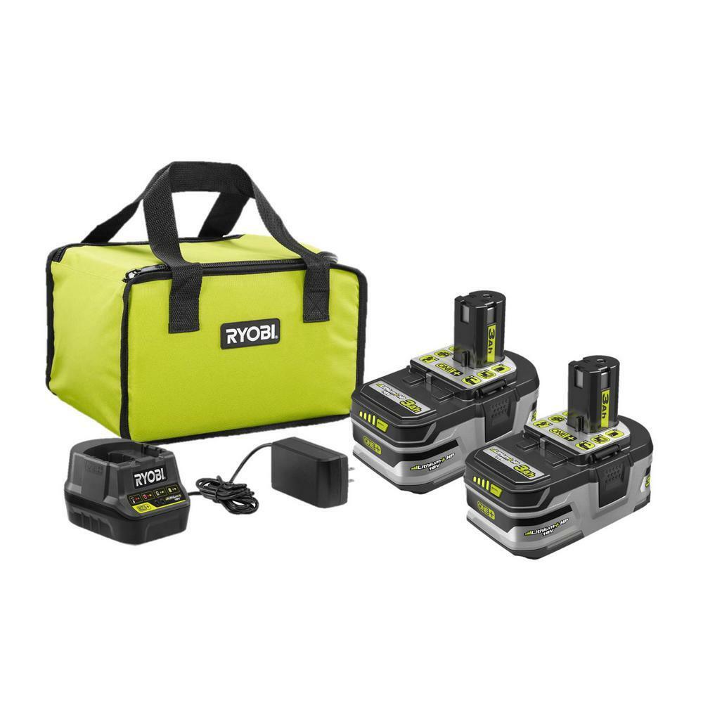 Ryobi P166 Ryobi Battery Charger Kit Compact Lithium Ion 18v 3ah W Convenient Carry Bag