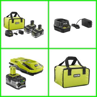 Ryobi P166 Ryobi Battery Charger Kit Compact Lithium Ion 18v 3ah W Convenient Carry Bag