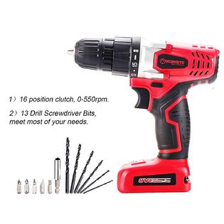 Worksite Worksite 8v Electric Cordless Drill Screwdriver With 1300ma Lithium Ion Battery