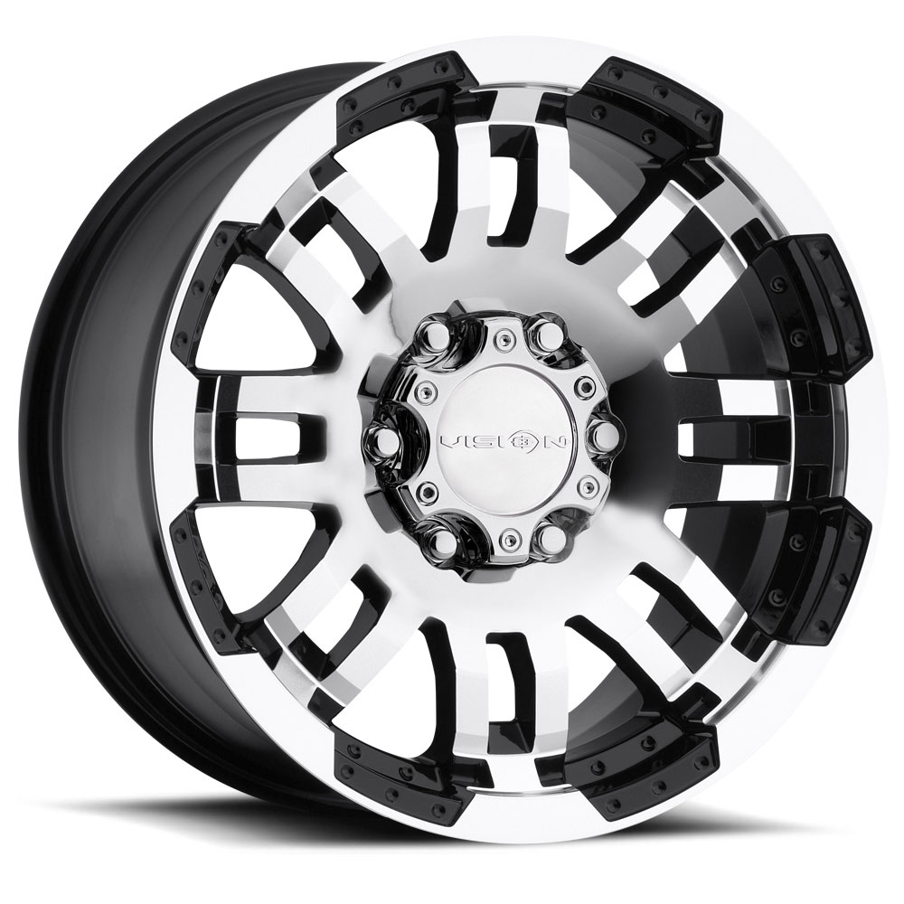 VISION OFFROAD Vision Off-Road Warrior 17x8.5 6x139.7 25et Gloss Black Machined Face Wheel