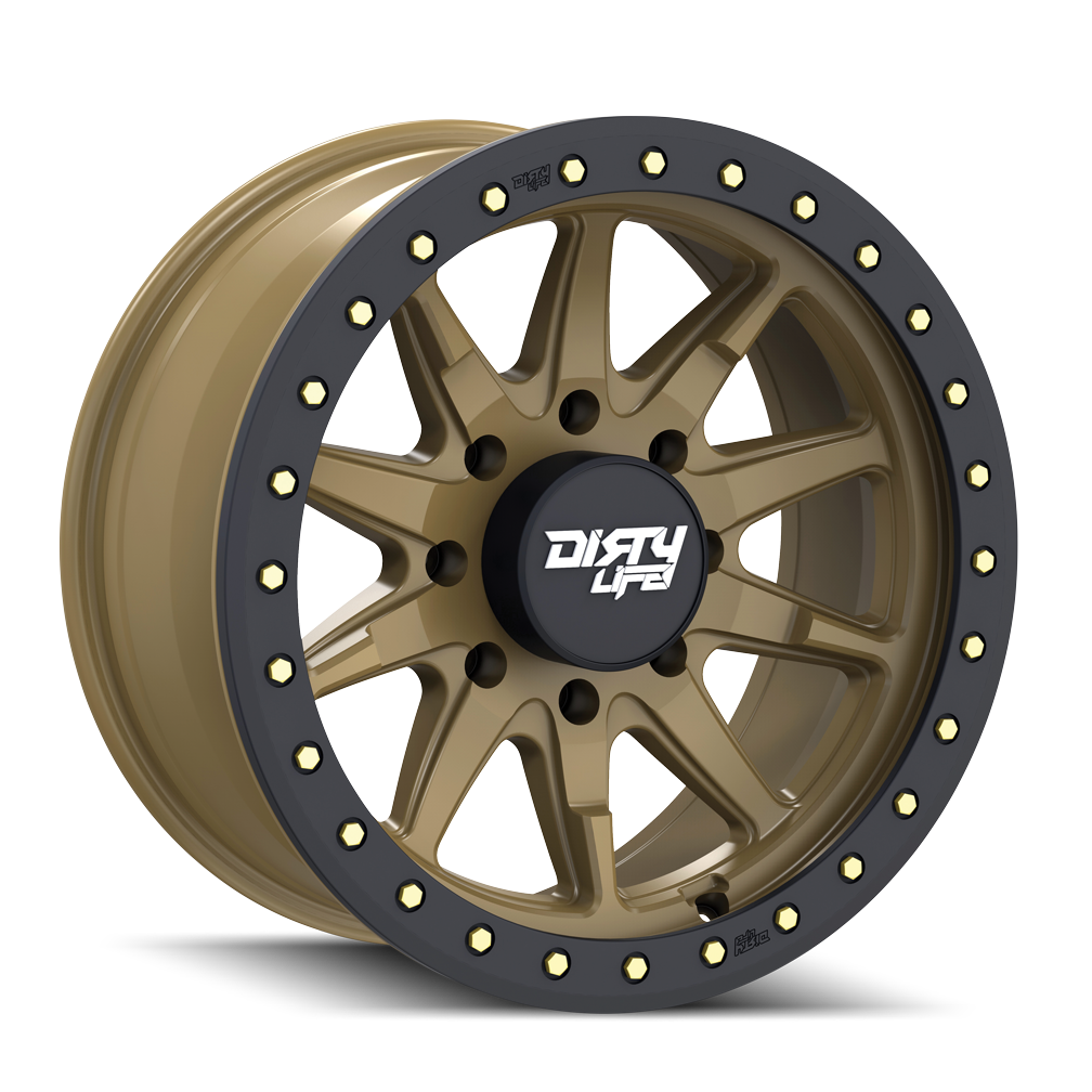 DIRTY LIFE DT-2-9304 20X9 8X170 0ET 130.8CB SATIN GOLD W/SIMULATED RING