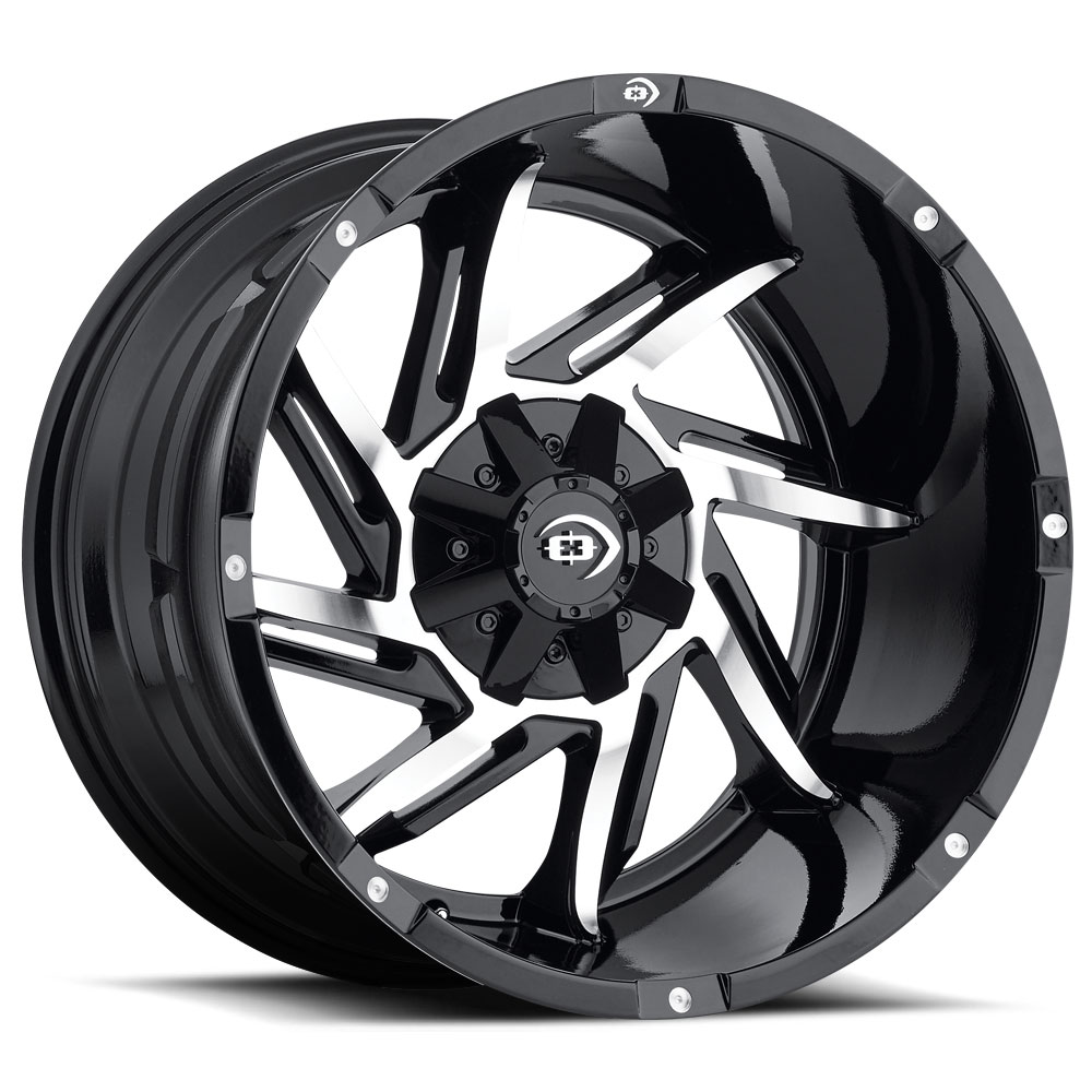 VISION OFFROAD Vision Off-Road Prowler 20x9 8x180 12et Gloss Black Machined Face Wheel