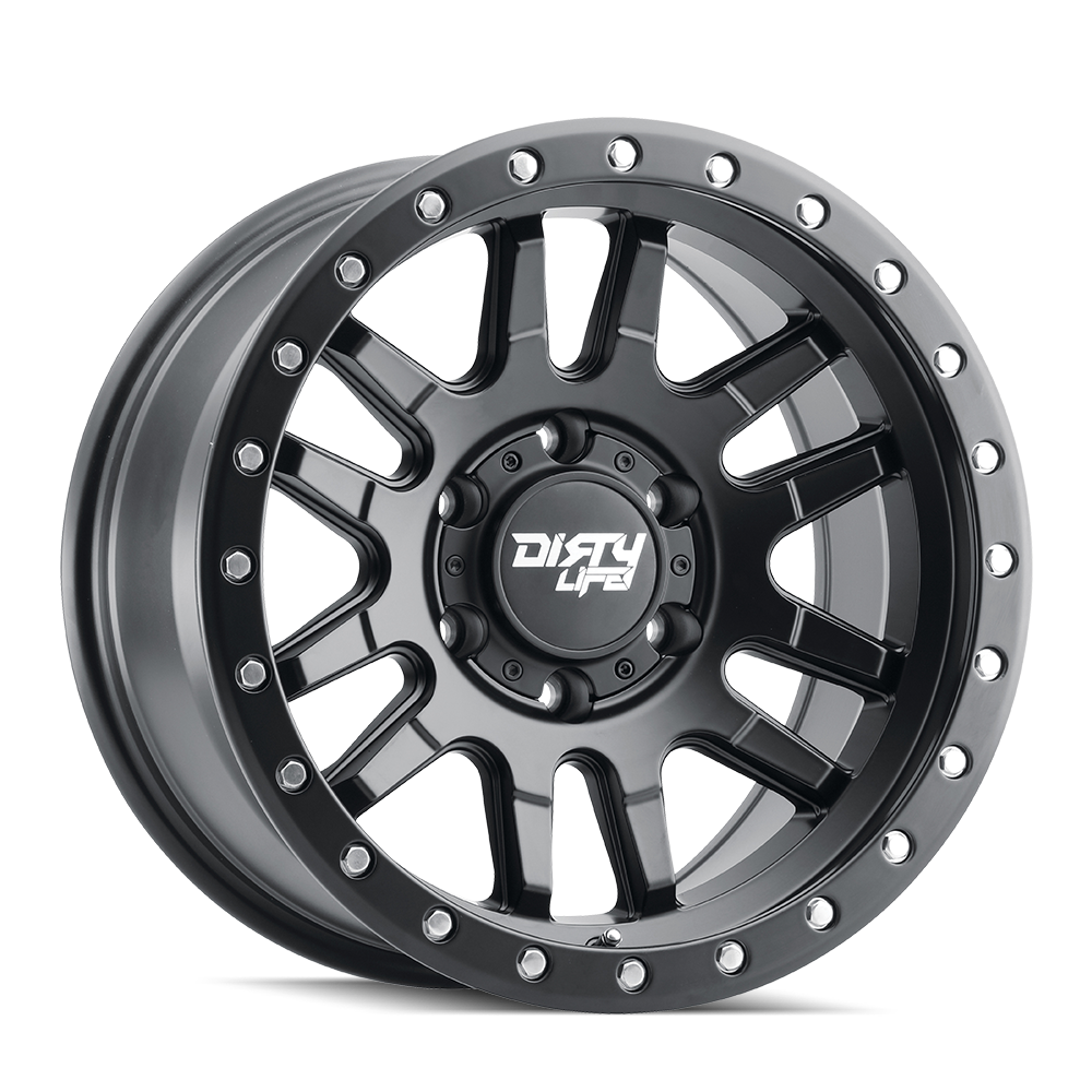 DIRTY LIFE CANYON PRO-9309 17X9 5X127 -38ET 71.5CB MATTE BLACK W/SIMULATED RING