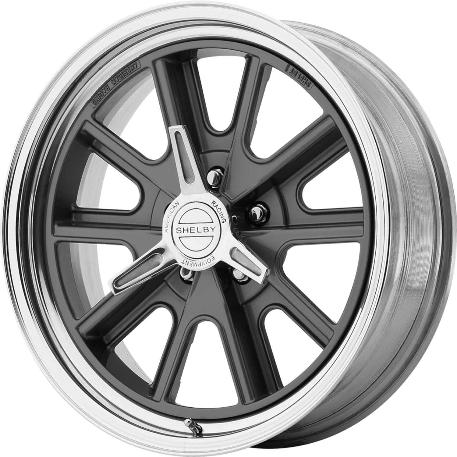 American Racing American 427 Shelby Cobra 15x7 5x114.3 -12et Two-Piece Mag Gray Polished Barrel 