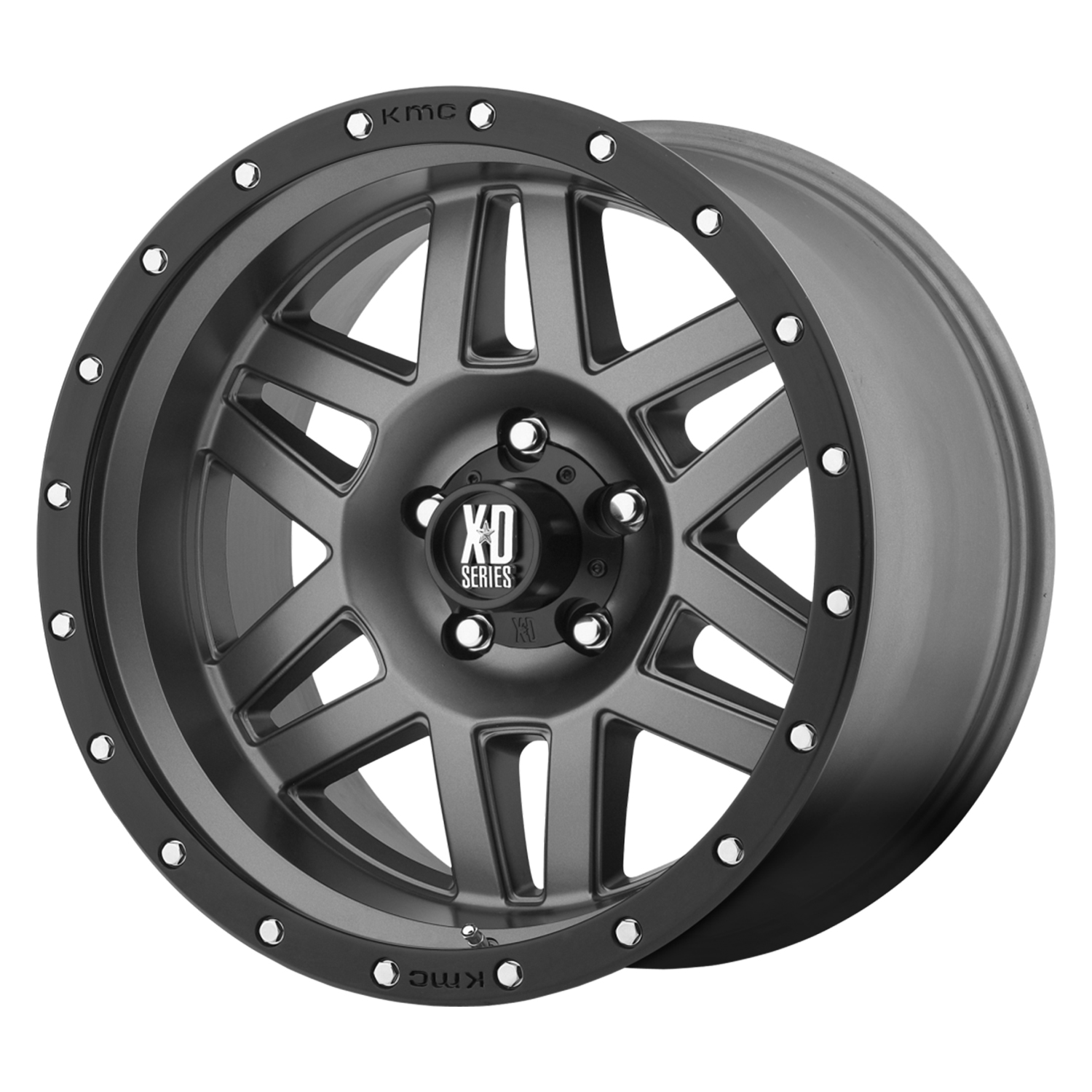 XD Series Machete 18x9 5x127 18et Matte Gray Black Ring Wheel