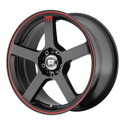 Motegi Mr116 18x8 5x100/5x114.3 45et Matte Black Red Racing Stripe Wheel