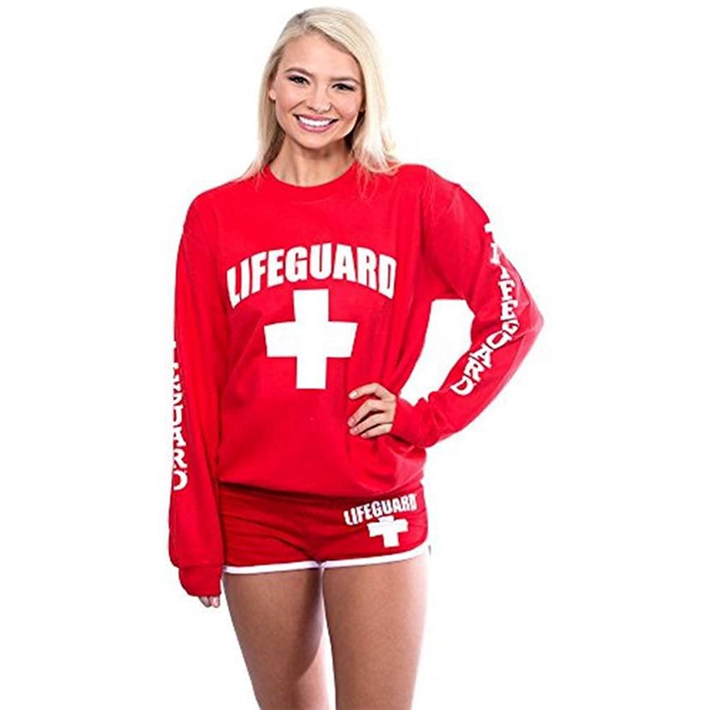 Lifeguard LIFEGUARD Red Crew Neck Sweatshirt for Women, Teen & Girls ...