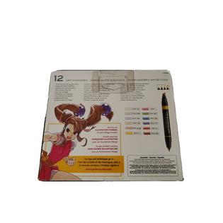 Prismacolor Premier Manga Double Ended Art Markers Fine And Chisel Tip 12 Count