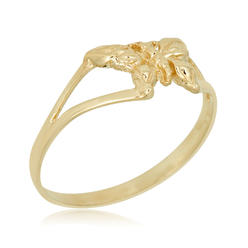 AVORA 10K Yellow Gold Butterfly Ring, Size 3  - Size 3