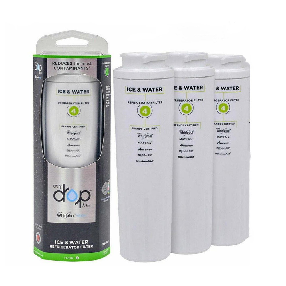 EveryDrop 3 Pack Everydrop by Whirlpool Ice and Water Refrigerator Filter 4, EDR4RXD1
