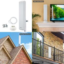 Antop At 402 Flat Panel Outdoor Indoor Hdtv Antenna High Gain Digital Multi Directional