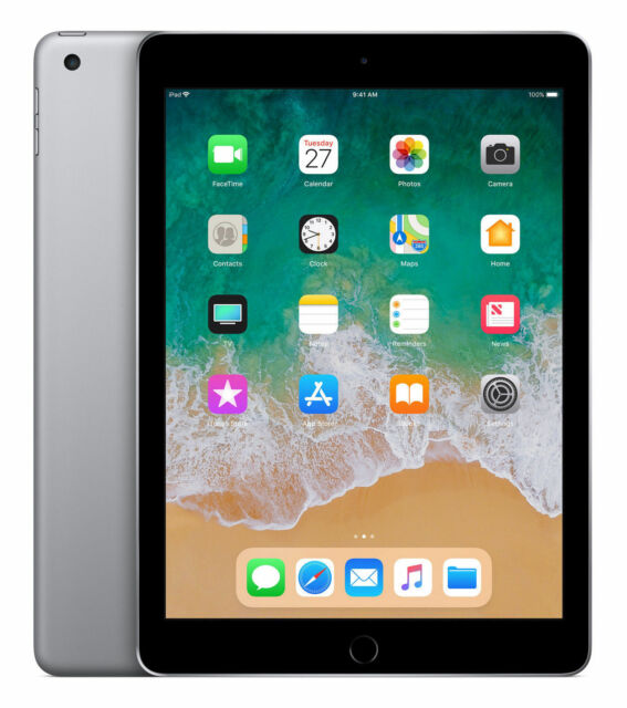 Apple Refurbished Apple iPad 6th Gen A1954 (WiFi + Cellular Unlocked) 128GB Space Gray (Refurbished Grade A)