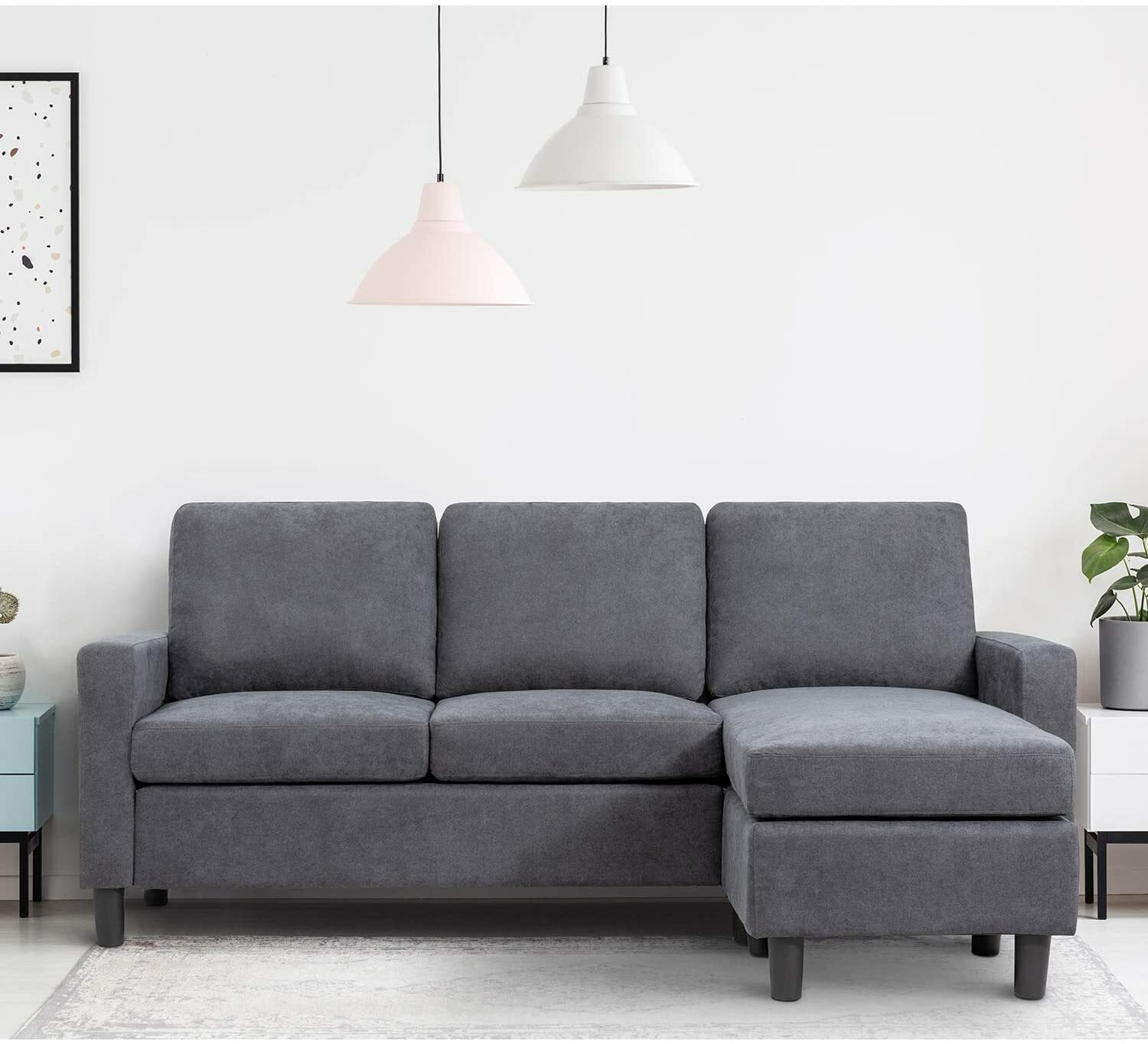 Walsunny New Walsunny Convertible Sectional Sofa Couch With Reversible Chaise L Shaped Sears