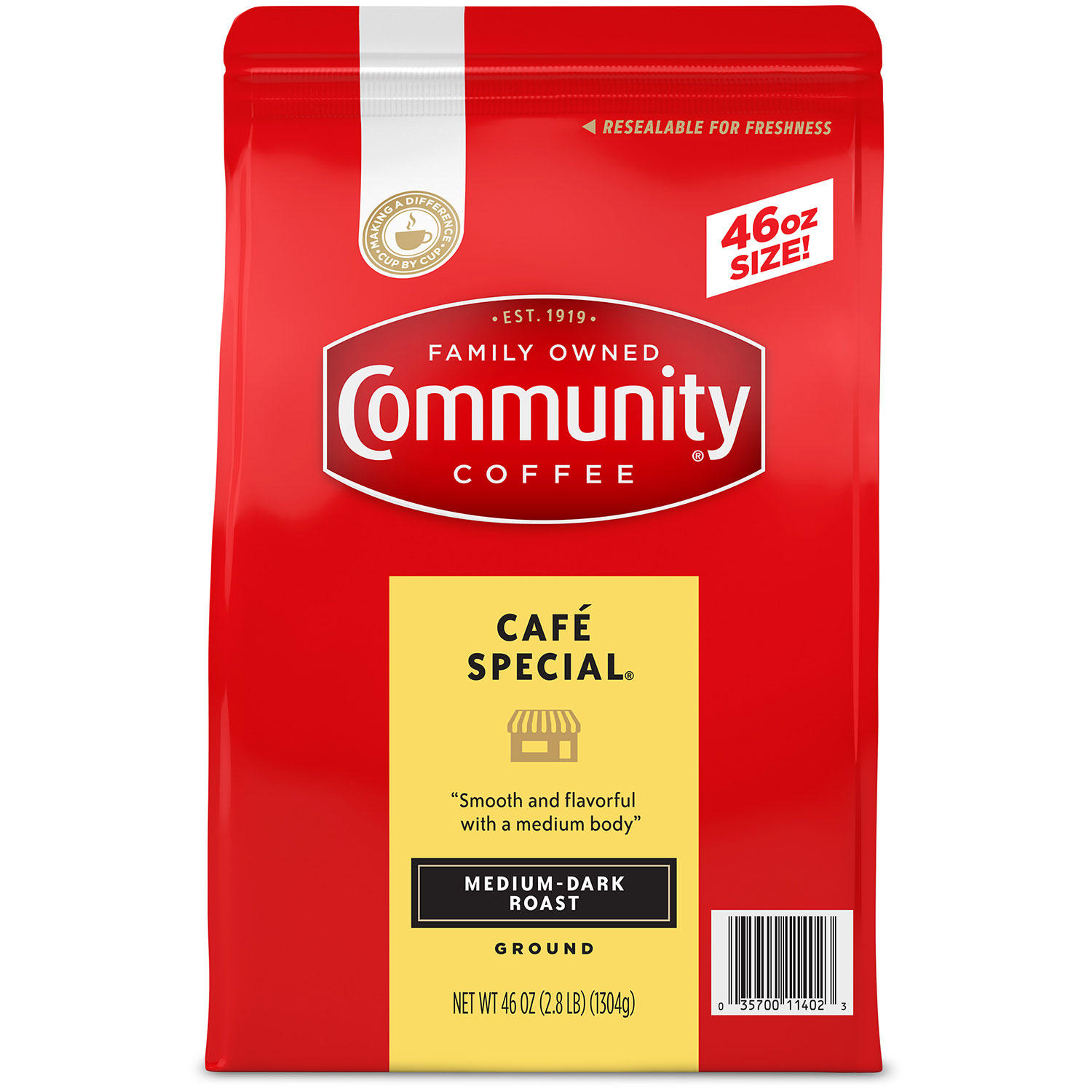 Community Coffee Caf? Special Med-Dark Roast Ground 46 oz Bag