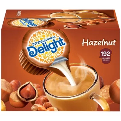 International Delight Hazelnut Coffee Creamer Singles 192 ct
