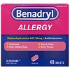 Benadryl Ultratabs Allergy Relief Tablets Diphenhydramine Benadryl 48ct
