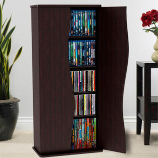 Atlantic Media Storage Cabinet Game Dvd Movie Tower Stable Organizer Stand 5 Shelves New