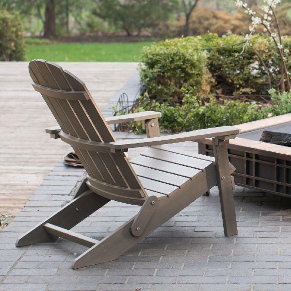 ADC0091101010 Belham Living All Weather Resin Wood Adirondack Chair For Outdoor Patio Garden