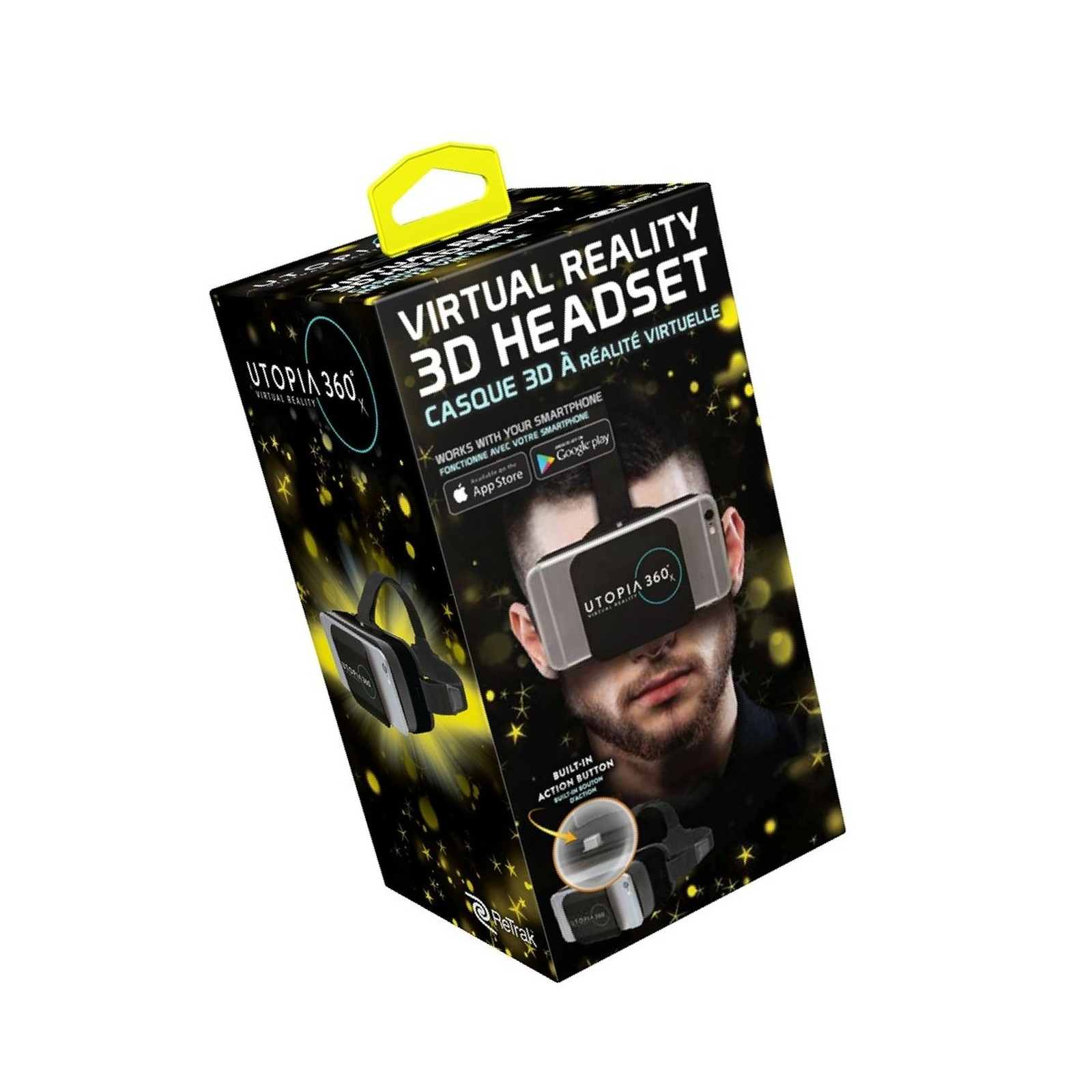Emerge Technologies Etvrxv Emerge Utopia 360 Virtual Reality 3d Headset Low Profile Light