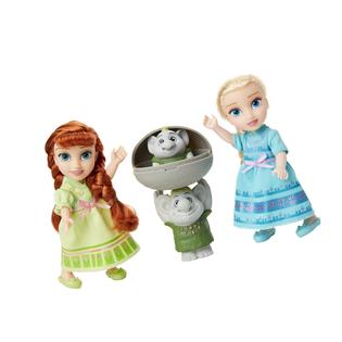 Petite Elsa And Anna Disney Frozen Petite Anna & Elsa Dolls with Surprise Trolls Gift Set