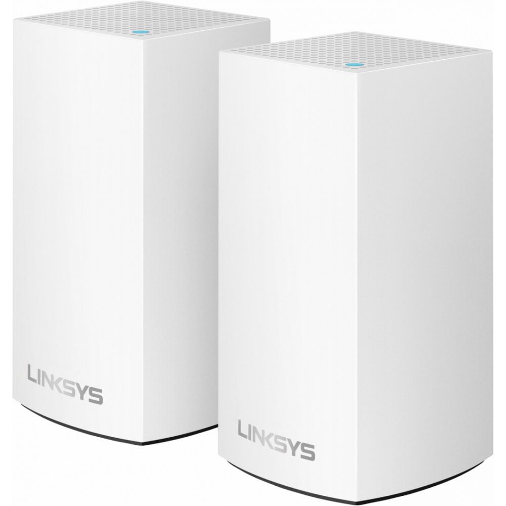 Linksys WHW0102 Velop Mesh Router (Home Mesh Wi-Fi System for Whole-Home Wi-Fi Mesh Network) 2-Pack/ White