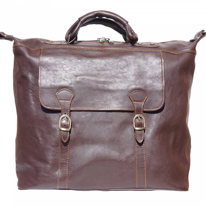 Italian Artisan Unisex Weekend Leather Travel Bag Made In Italy