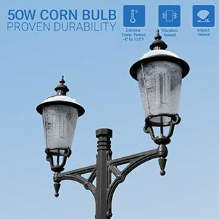 Led 350w Corn Light Bulb 5000 Lumen 6500k Large Area Cool Daylight White E26 E27