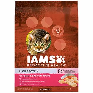 Iams Proactive Health High Protein Adult Cat Food 13 Lb Chicken Salmon