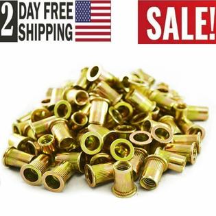 Astro Pneumatic Nnew 100 Piece Rivet Nut Rivnut Inserts Nutsert 5 16 Blind Rivets Steel Rivnuts