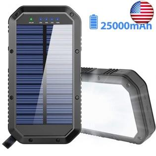 Goertek Solar Charger 25000mah Battery Solar Power Bank Portable Panel Charger With 36