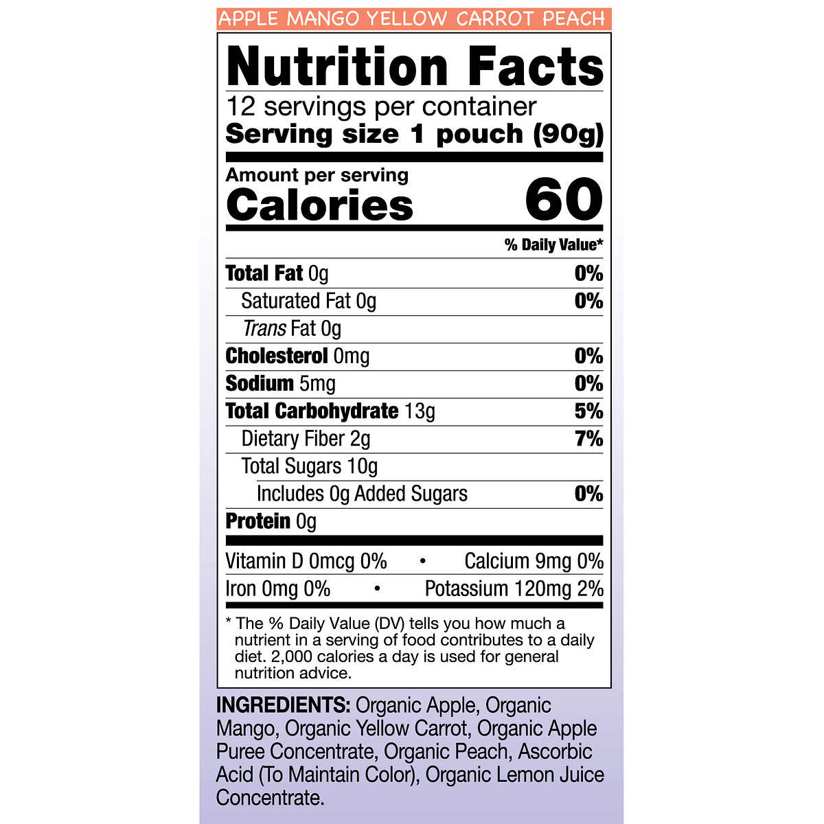 Kirkland Signature Organic Fruit And Veggie Pouch 3 2 Oz 24 Count Kirkland Signature Organic Fruit And Veggie Pouch 3 2 Oz 24 Count