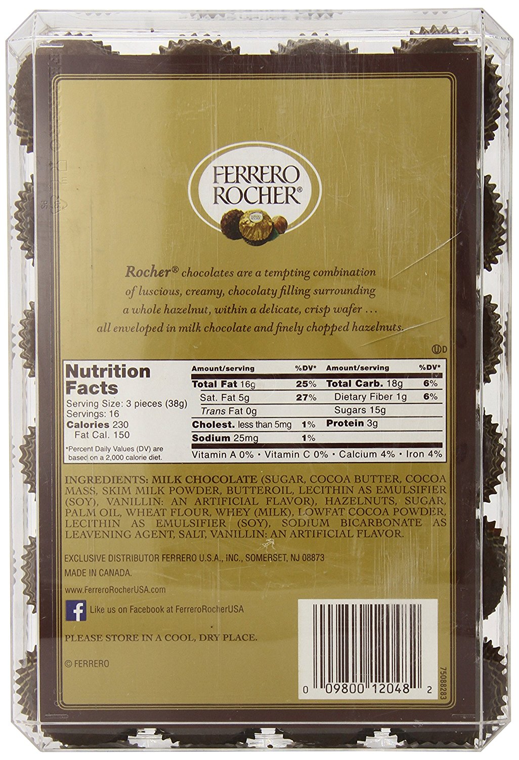 Ferrero Rocher Hazelnut Chocolates - 48 Count, 21.1 Ounce