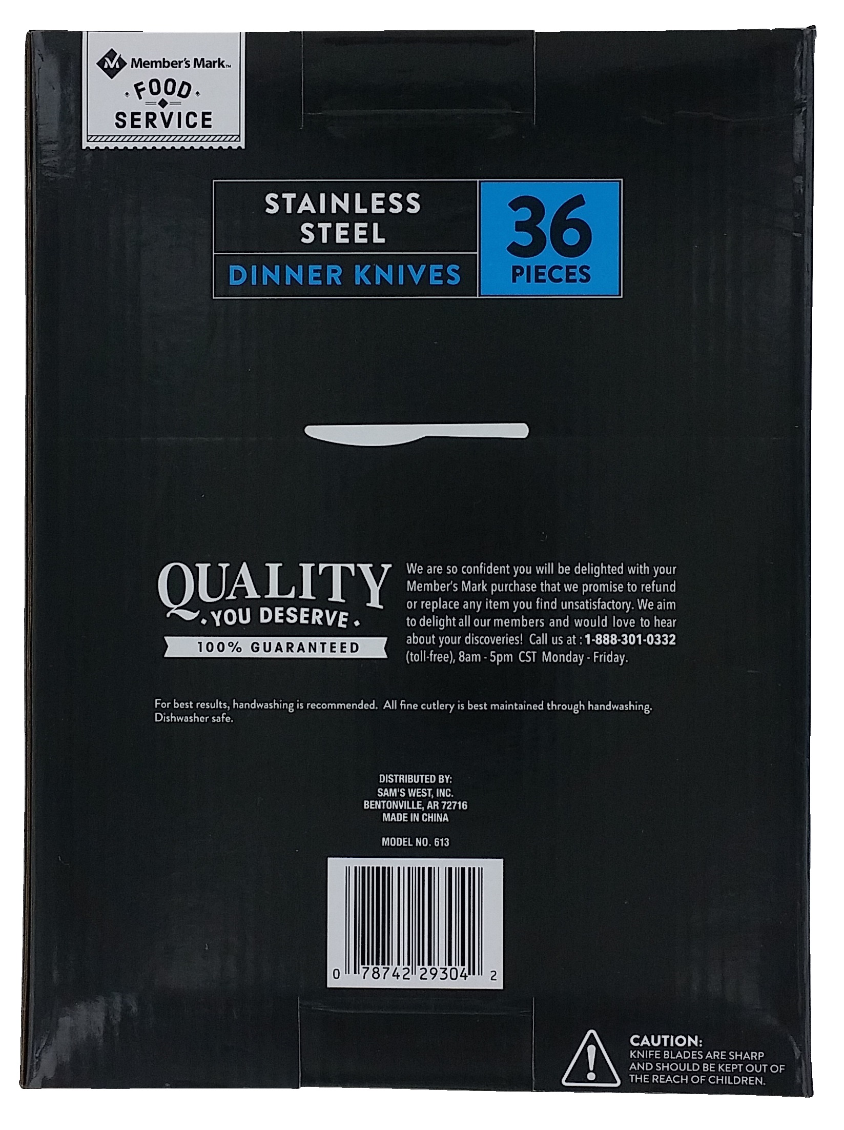 Member's Mark Stainless Steel Dinner Knives Set (36pc.)