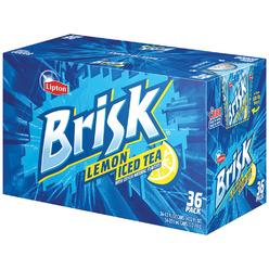 Lipton Brisk Lemon Iced Tea - 36/12 Ounce cans