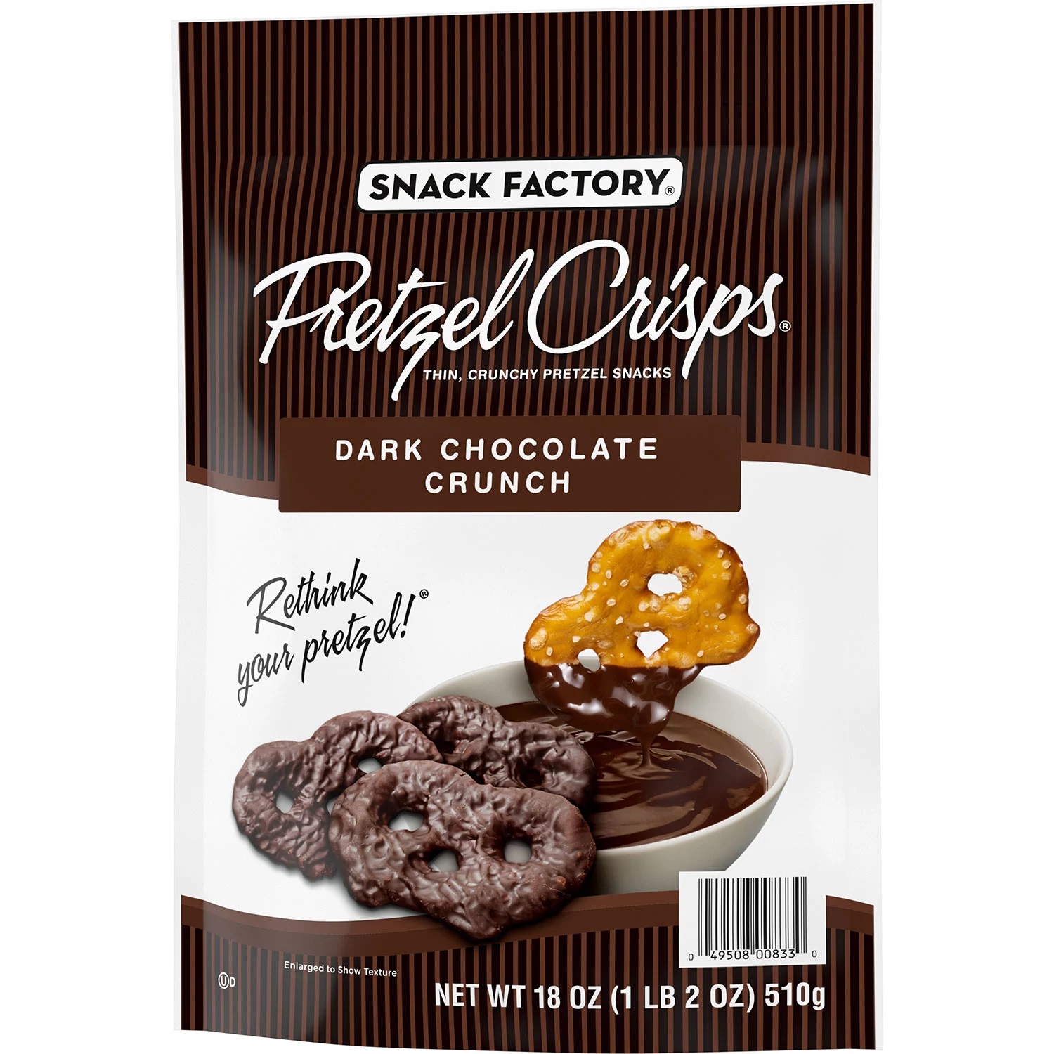 Snack Factory Pretzel Crisps, Dark Chocolate Crunch (18 Ounce)
