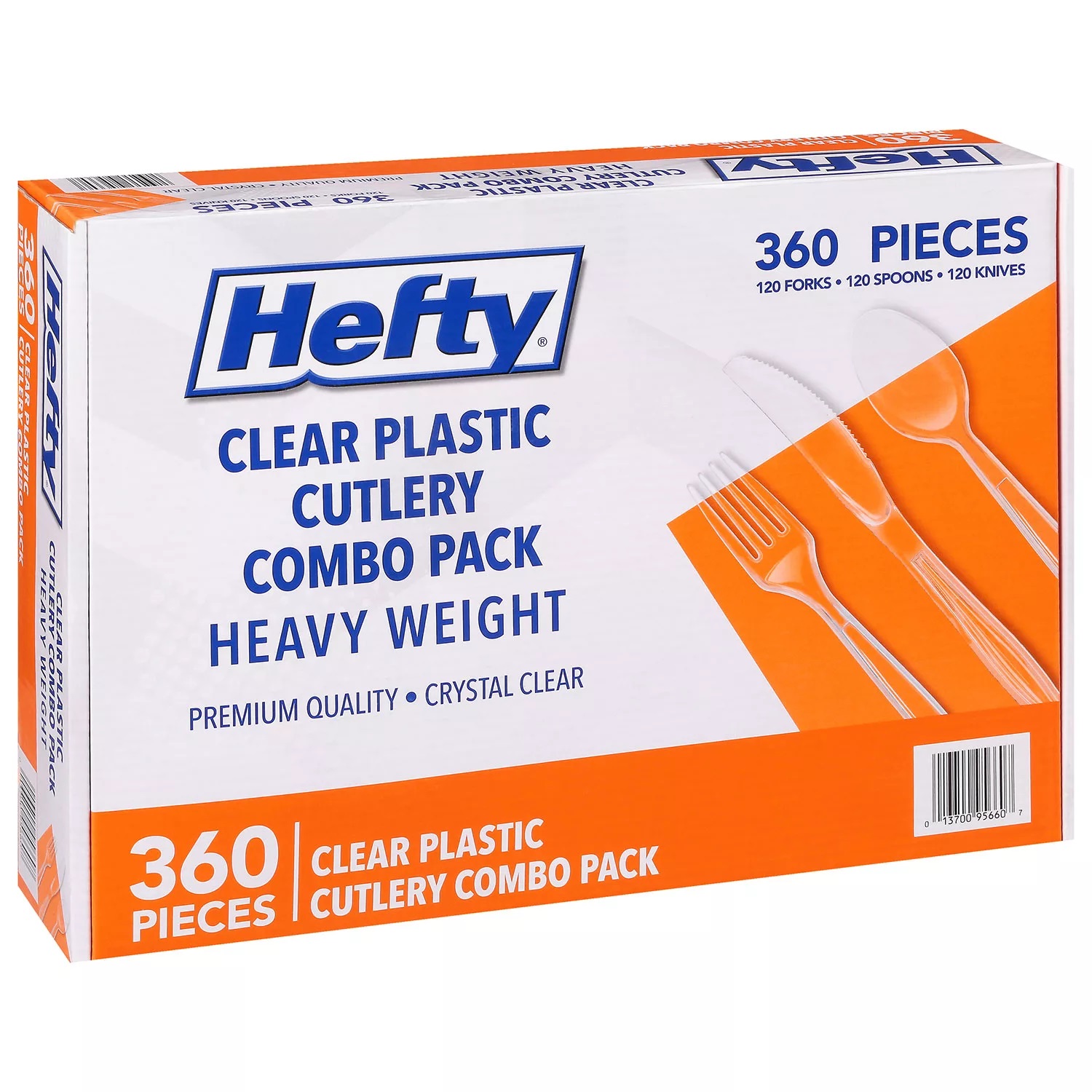 Hefty Clear Plastic Cutlery Combo Pack (360 Count)